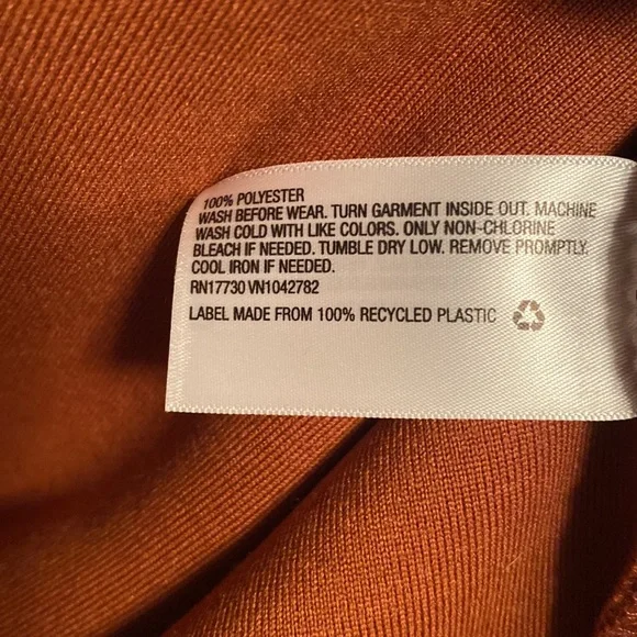 NWOT Ava & Viv Rust Pull On Fleece…size 1X - Picture 5 of 5